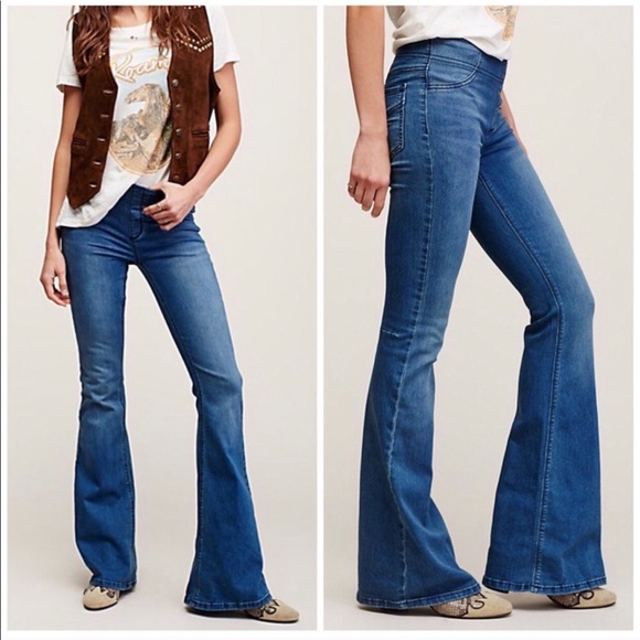 Free People Denim - Free People Pull On Kick Flare Jeans, 27